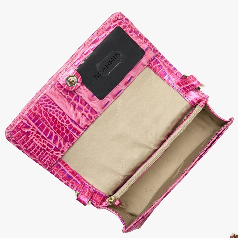 Brahmin Phlox Pink Melbourne Minuette Handbag AND Matching Addy Wallet NWT - Picture 8 of 13